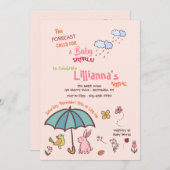 Spring Showers Baby shower Uitnodiging (Voorkant / Achterkant)