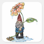 Spring Showers Vierkante Sticker (Voorkant)