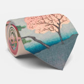 Spring Shrine Garden  Ukiyo-e Japanse kunst Stropdas (Opgerold)