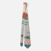 Spring Shrine Garden  Ukiyo-e Japanse kunst Stropdas (Achterkant)