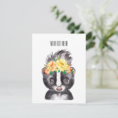 Spring Skunk  Feestdagenkaart (Staand voorkant)