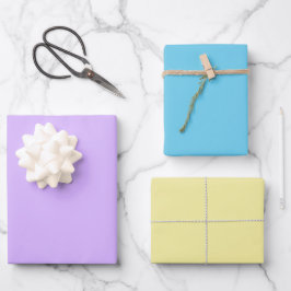 Spring Sky - Lavendel, blauw en geel Inpakpapier Vel