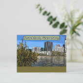 Spring Skyline of Frankfurt, Duitsland Briefkaart (Staand voorkant)