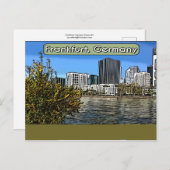 Spring Skyline of Frankfurt, Duitsland Briefkaart (Voorkant / Achterkant)