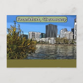 Spring Skyline of Frankfurt, Duitsland Briefkaart (Voorkant)