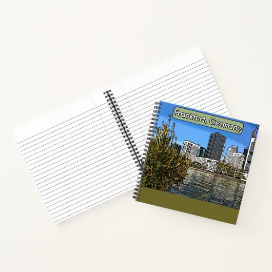 Spring Skyline of Frankfurt, Duitsland Notitieboek (Binnen)