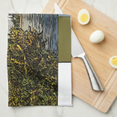 Spring Skyline of Frankfurt, Duitsland Theedoek (Quarter Fold)