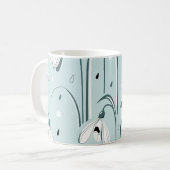 Spring Snowdrop: regendruppelachtergrond. Koffiemok (Voorkant links)