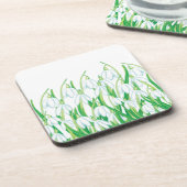 Spring Snowdrops Bier Onderzetter (Linkerzijde)