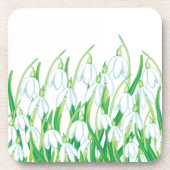 Spring Snowdrops Bier Onderzetter (Voorkant)