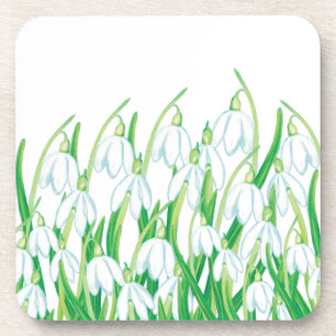 Spring Snowdrops Bier Onderzetter