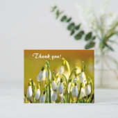 Spring Snowdrops Bloemen Bedankt Briefkaart (Staand voorkant)