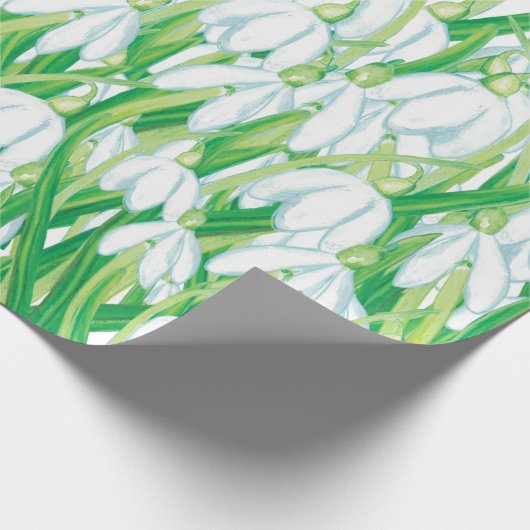 Spring Snowdrops Cadeaupapier (Hoek)