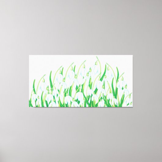 Spring Snowdrops Canvas Afdruk (Voorkant)
