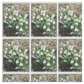 Spring Snowdrops Floral Fabric Stof (Swatch)