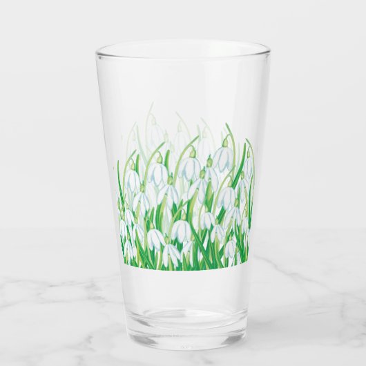 Spring Snowdrops Galanthus Glas (Achterkant)