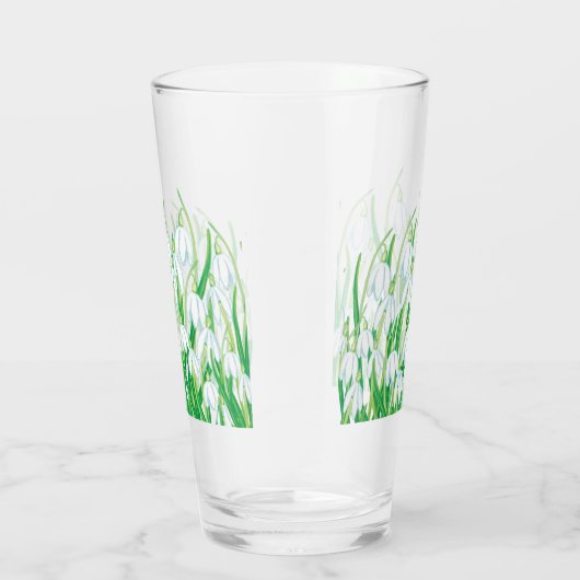 Spring Snowdrops Galanthus Glas (Rechts)