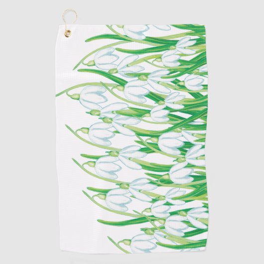Spring Snowdrops Golfhanddoek (Voorkant)