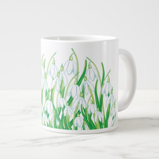 Spring Snowdrops Grote Koffiekop (Voorkant rechts)