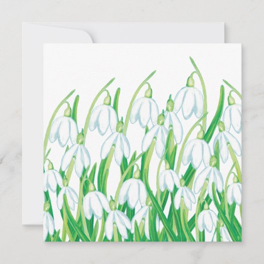 Spring Snowdrops Kaart (Voorkant)