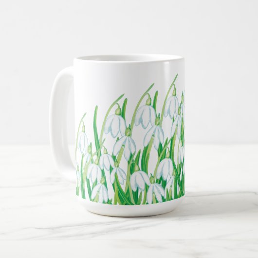 Spring Snowdrops Koffiemok (Voorkant links)
