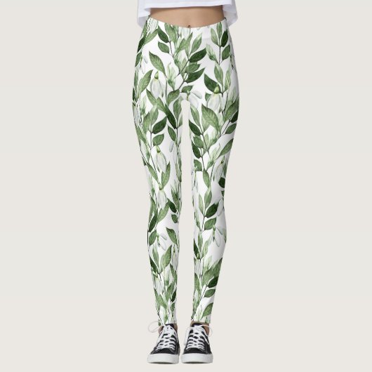 Spring Snowdrops Leggings (Voorkant)