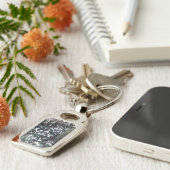 Spring Snowdrops Metal Key Ring Sleutelhanger (Zijkant)