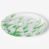 Spring Snowdrops Napkins Papieren Bordje (Gekanteld)