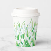 Spring Snowdrops Papieren Bekers (Achterkant)