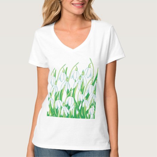 Spring Snowdrops T-shirt (Voorkant)