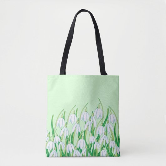 Spring Snowdrops Tote Bag (Voorkant)