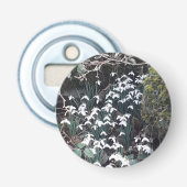 Spring Snowdruppels Button Bottle Opener (Voorkant)