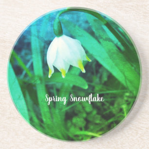 Spring Snowflake Leucojum vernum Flower Zandsteen Onderzetter