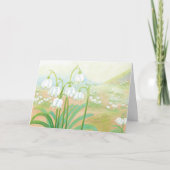 Spring Snowflake, Leucojum vernum Illustration Kaart (Voorkant)