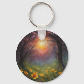 Spring Solar Eclipse Tekst toevoegen Aangepaste ge Sleutelhanger (Voorkant)