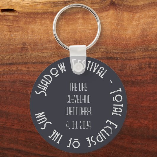 Spring Solar Eclipse Tekst toevoegen Aangepaste ge Sleutelhanger (Achterkant)