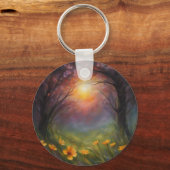 Spring Solar Eclipse Tekst toevoegen Aangepaste ge Sleutelhanger (Voorkant)