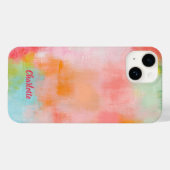Spring Spark - Roze Koraal - Naam of Monogram Case-Mate iPhone Case (Achterkant (horizontaal))