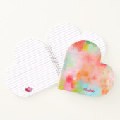 Spring Spark - Roze Koraal - Naam of Monogram Notitieboek (Binnen)