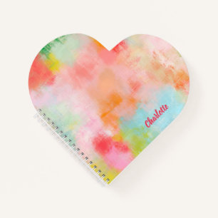 Spring Spark - Roze Koraal - Naam of Monogram Notitieboek