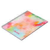 Spring Spark - Roze Koraal - Naam of Monogram Notitieboek (Linkerzijde)