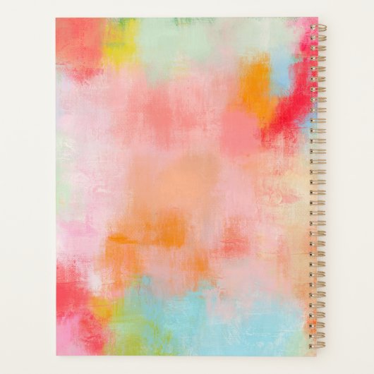 Spring Spark - Roze Koraal - Naam of Monogram Planner (Achterkant)