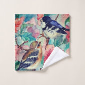 Spring Sparrows Bath Towel Set Painting Bad Handdoek (Wasdoekje)