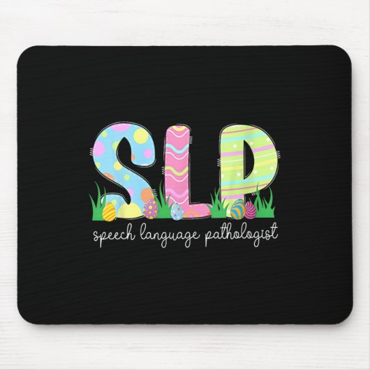 Spring Speech Language Pathologist Easter Bunny SL Muismat (Voorkant)