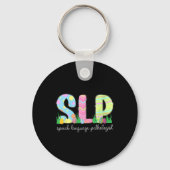 Spring Speech Language Pathologist Easter Bunny SL Sleutelhanger (Voorkant)