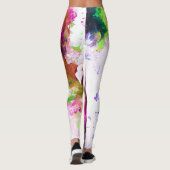 Spring Splash Kleurrijke Abstracte Artsy Alcoholin Leggings (Achterkant)