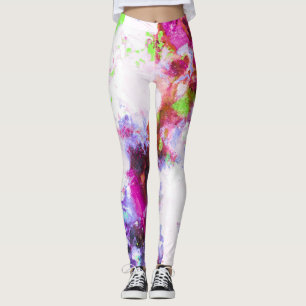 Spring Splash Kleurrijke Abstracte Artsy Alcoholin Leggings