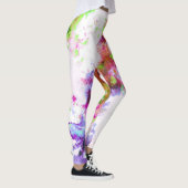 Spring Splash Kleurrijke Abstracte Artsy Alcoholin Leggings (Rechts)