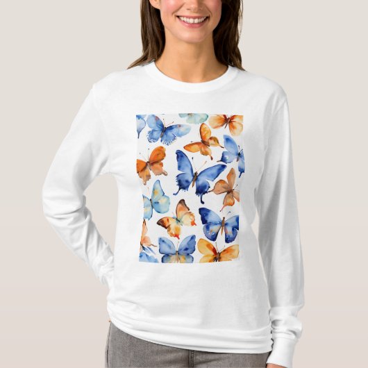 "Spring Splendor: Butterfly Women T-shirt| T-shirt (Voorkant)