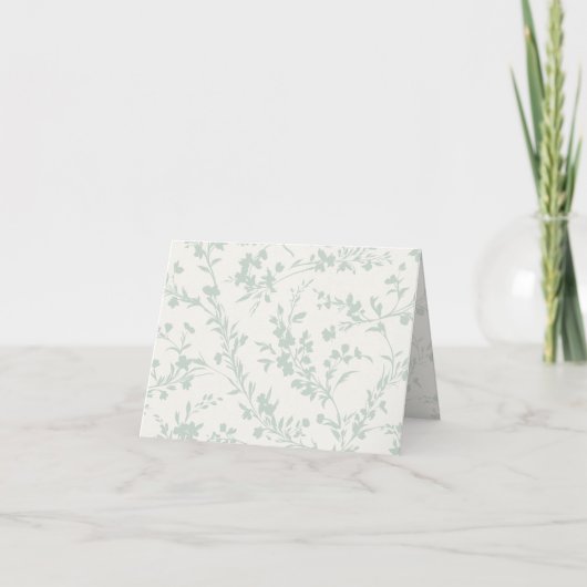 Spring Sprigs Muted Sage - Neutraal Bedankkaart (Voorkant)